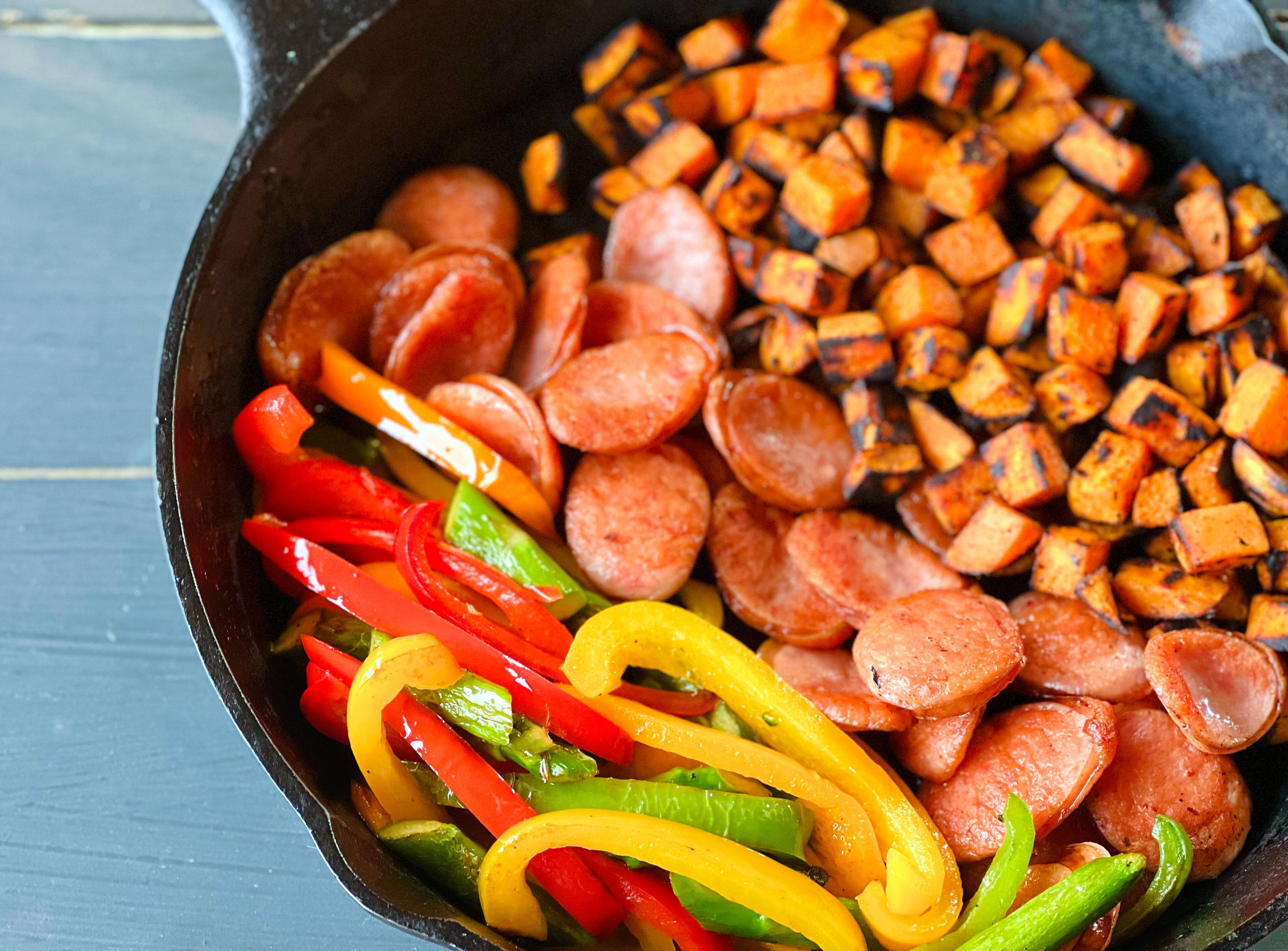 Healthy Sausage, Pepper and Potato Skillet